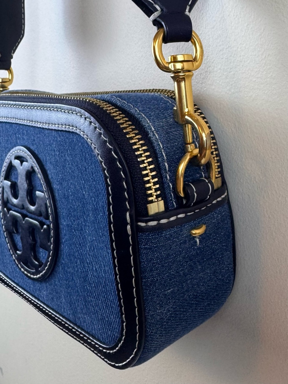 Tory Burch Miller Denim Mini Crossbody Bag with Dust Bag - Picture 4 of 16